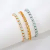 Pulsera Redonda Transfronteriza 6.0 con Cierre de Extensión Multicolor, Pulsera Colorida de Circonita de Alta Calidad para Mujer, Mayoreo