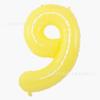 Balão de alumínio digital de 40 polegadas estilo americano imitação maca amarelo transfronteiriço novo decoração de festa de aniversário infantil