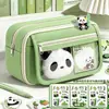 Set de Estuche de Panda Caja de Regalo Caja de Papelería para Estudiantes de Gran Capacidad Regalo para el Día del Niño Papelería de Moda Estilo Ins