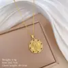 [Aço Titânio] Melhor Venda Transfronteiriça Retrato Cobre Micro-Incrustado Virgem Maria Literário Retrô Moda Versátil Exquisito Colar