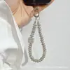 Cadena para Teléfono con Borla y Pedrería Colgante de Perlas de Pedrería Lujoso y Exquisito Cadena de Muñeca con Perlas de Cristal de Gama Alta Lujo Ligero Gama Alta