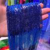 2 MM contas redondas azul e azul escuro gradiente de vidro facetado ângulo de corte pequenas contas corda DIY clavícula cadeia roupas contas soltas