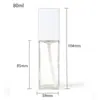 Botella Transparente de Pared Gruesa de PETG para Loción 30-120ml Botella Atomizadora de Perfume y Tónico Botella Cuadrada con Bomba de Presión