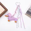 Nuevo Colgante Bolso Perro Dachshund de PU Estilo Miu Oso Erizo Llavero Decoración Accesorios de Cuero de Comercio Exterior Venta al por Mayor
