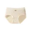 Roupa íntima feminina de algodão puro com estampa floral doce, confortável e respirável 10A Antibacteriana com entrepernas estendida, cintura média, elástica que cobre o quadril