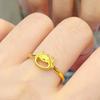 Anillo de oro arena de Vietnam y boca de dragón tienda de oro mismo estilo Anillo del Zodíaco Año del Dragón caricatura lindo anillo abierto de grifo