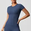 Conjunto de yoga ajustado sin espalda transfronterizo europeo y americano, ropa de fitness de secado rápido, pantalones cortos deportivos de manga corta para correr al aire libre y pantalones de yoga