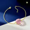 Pulsera Lipai de Cristal de Colores Estilo Geométrico Nuevo Escama Brillante Forma de Arco Piedra Artificial Cristal Cubo de Azúcar Doble Cara