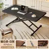Mesa de jantar dobrável com altura ajustável, mesa de centro móvel para apartamento pequeno, mesa de jantar simples para sala de estar, mesa dobrável multifuncional