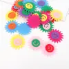 Pedaços de Tecido de Feltro Coloridos, Peças Embossadas Ultrassonicamente, Acessórios DIY de Girassol com Rosto Sorridente, Peças Decorativas, Acessórios para Joias, Roupas