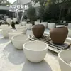 Maceta de Hormigón Reforzado con Fibra de Vidrio de Color Personalizado Resistente al Viento Decorativa para Paisajismo de Calles Comerciales Comunitarias Maceta para Flores