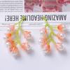 Ins Cristal tecidos à mão Orquídea Lírio contas de arroz de vidro flor brincos brincos Acessórios de joias DIY material atacado