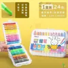 Crayones de Pastel al Óleo Giratorios Luz de Mañana para Niños de Preescolar, Seguros, No Tóxicos, Sin Manchas en las Manos, Set de Bolígrafos de Dibujo, 48 Colores, 24