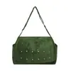 Bolsa Tote Grande de Couro Sintético Estilo Coreano Retrô Simples Nova Moda Outono/Inverno 2025 Bolsa de Ombro Transversal Versátil
