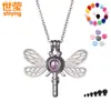 Collar de aromaterapia trompeta libélula Shi Ying difusor de aceite esencial collar joyería personalizable X48