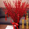 Flores Secas de Sauce Plateado Atractoras de Fortuna, Flores Reales, Ramas Frescas, Plantas Hidropónicas, Sauce Plateado Rojo, Flores de Año Nuevo, Cubo de Fortuna, Decoración Interior para Sala de Estar