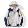 Chaqueta exterior 3 en 1 estilo Luotuo para mujer, abrigo de montañismo a prueba de viento e impermeable, ropa de trabajo para hombre al por mayor