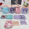 Peine de Gato Kuromi Cinnamoroll Lindo + Espejo Plegable Portátil Peine Espejo de Viaje