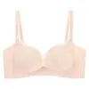 Sujetador push-up de malla de lujo ligero para mujeres con poco busto, ajustable, sin varillas, anti-caída, realzador, conjunto de sujetador sexy
