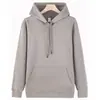 Sudadera con capucha de cuello redondo 320g Otoño/Invierno Sudadera de algodón de peso pesado Color liso Unisex Superior Ropa de trabajo Impresible