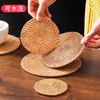 Esterillas Aislantes del Calor, Posavasos, Esterillas Tejidas de Ratán para el Hogar Anti-quemaduras para Ollas, Posavasos para Tazones, Esterillas de Mesa Resistentes a Altas Temperaturas, Esterillas para Platos Resistentes al Calor, Soportes para Tetera