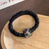 Estilo coreano Novo Leopardo Pérola Pequeno Anel de Cabelo Intestinal Corda de Cabelo Simples Alta Elástica Durável Bola Cabeça Rabo de Cavalo Corda de Cabelo
