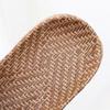 Pantuflas de Ratan y Hierba para el Hogar Verano Pantuflas de Lino para Interior Silenciosas Antideslizantes Estilo Japonés Pantuflas para Piso de Madera Transpirables Pantuflas Tejidas de Ratan
