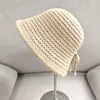 Chapéu Bucket Xadrez Estilo Coreano Feito à Mão com Laço nas Costas Fenda Afina o Rosto Versátil Quente Cobertura Facial Tendência Outono/Inverno Chapéu Bucket
