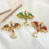 Broche de Dragón de Esmalte Colorido Retro Popular Transfronterizo Europeo y Americano para Mujeres y Hombres, Pin Accesorio para Traje, Collar