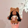 Nova Boneca Batata Mini 14cm Roupas Boneca Espanhola Mia Conjunto de Vestir Saia Macacão