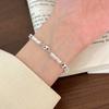Pulsera de plata de ley 925 Ruitai con circonitas en color rosa para mujer, estilo coreano, estilo retro, personalizada, combinable.
