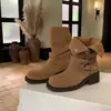 Salto grosso salto alto linda fivela alça feminina outono Dr. Botas Martens versão sola grossa couro macio aumento de altura novas botinhas cm