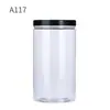 Botella redonda de plástico transparente de 1200 ml personalizada de fábrica botella de plástico transparente PET botella para envasado de productos secos y granos frasco de comida