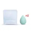 Algodón de maquillaje flocado tipo gota de agua sin látex mini huevo de maquillaje huevo de belleza mini corte oblicuo traje de esponja para polvos tipo calabaza