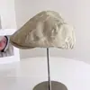 Gorra de Moda con Diseño de Estampado Desgastado Frontal para Mujer, Elegante Gorra de Béisbol Retro de Otoño, Elegante Boina Reversible