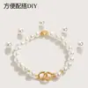 Plata de Ley S925 Doble Bucle Cierre Universal Piedra Preciosa Perla Cristal Conector de Extremo para Pulsera Collar Cierre de Plata Fabricante