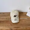 Boné de beisebol infantil estiloso estilo coreano com letra bordada, novo modelo de outono para meninos e meninas, chapéu com viseira de proteção solar
