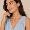 Collar de metal de doble capa con perlas y joyería personalizada europea y americana, collar de temperamento apilado personalizado para mujer que combina con todo
