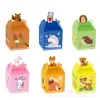 KZ040 animal de la selva Tigre hipopótamo Zorro búho conejo erizo fiesta regalo dulce cartón tridimensional
