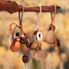 Campanilla de Viento Natural de Cáscara de Fruta Llavero Tejido a Mano Colgante para Teléfono Mochila Artística Adorno de Campanilla Pequeña Linda Personalizado