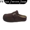 Zapatos Birkenstock Auténticos de Cuero Suela Gruesa sin Cierre Zapatos de Mujer Calientes con Terciopelo Zapatos de Algodón de Lana de Cordero Zapatos de Exterior de Punta Cerrada Medias Zapatillas