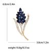 Broche de Espiga de Trigo de Cristal de Moda Joyería de Ropa para Mujer de Gama Alta Nicho Corsage Pin de Planta