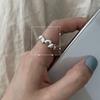 Anillo para Mujer, Plata de Ley, Versátil, Sencillo, Moderno, Estilo Ins, Forma de Corazón, Estilo Minimalista, Anillo Ajustable, Estilo de Lujo Ligero