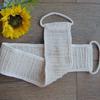 Venta al por mayor de fábrica tira de yute para la espalda baño cinturón largo toalla de baño sisal espalda con toalla de baño de algodón y lino