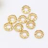Paquete de 14k Color Dorado Conservación Círculo Gankun Anillo Corredizo Cuentas Espaciadoras Martillo de Forja Círculo DIY Pulsera Collar Wen Jugar Accesorios de Joyería