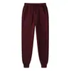 Pantalones largos casuales para hombre de comercio exterior Amazon Wish transfronterizos, forrados de polar, engrosados, de color liso, pantalones de chándal, pantalones deportivos, forrados de polar para abrigar