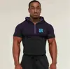 Chaqueta Deportiva Transpirable de Secado Rápido Elástica Ajustada con Capucha Popular para Hombre para Correr, Levantamiento de Pesas, Fitness