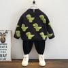 6476 Suéter Infantil Otoño/Invierno 2026 Nuevo Estilo Coreano Tejido de Moda para Bebés, Elegante Suéter de Dibujos Animados para Niños