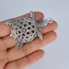 Accesorios para Joyería de Aleación de Zinc, Colgantes para Joyería de Tortuga Calada, Colgantes de Tortuga, Pulseras con Cuentas, Collares, Llaveros
