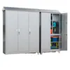 Gabinete de Almacenamiento Exterior de Acero Inoxidable 304, Resistente a la Lluvia y al Sol, Gabinete de Almacenamiento para Balcón Doméstico, Gabinete de Herramientas de Almacenamiento con Techo Inclinado para Patio